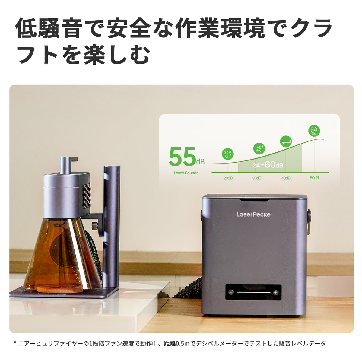 LaserPecker_desktop_air_purifier_craft_in_Low_noise accessories
