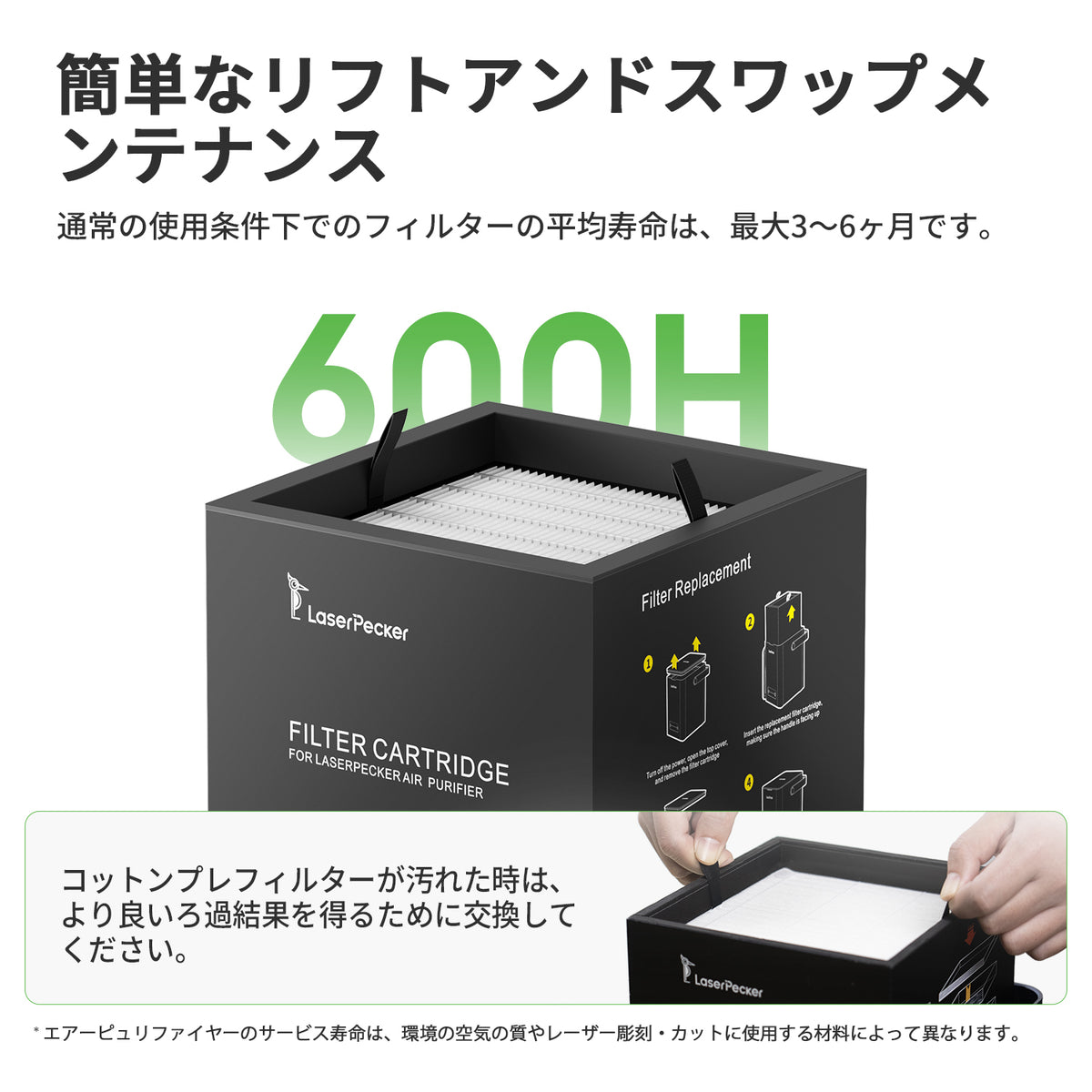 LaserPecker_desktop_air_purifier_easy_lift-and-swap_maintenance accessories