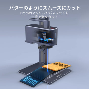 レーザーペッカー LP2 Plus 10W 卓上レーザー彫刻機＆カッター 6mmアクリルを一回カット  LaserPecker.JP
