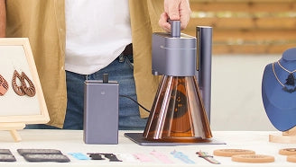 PowerPackを搭載し、屋外や外出先でもレーザー加工できるLaserPecker LP4。