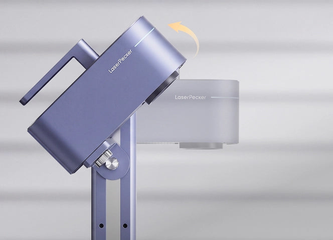 角度調整が可能なLaserPecker LP4レーザーユニットによる自由な多方向加工。