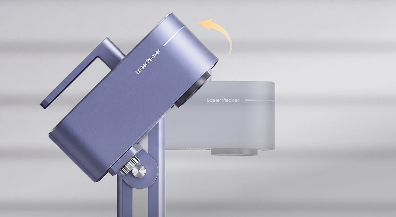 角度調整が可能なLaserPecker LP4レーザーユニットによる自由な多方向加工。