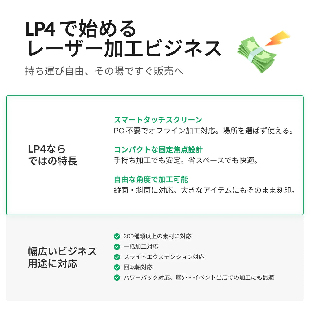 LaserPecker LP4 ほとんどの材料に対応する世界初のデュアルレーザー彫刻機 - LaserPecker.JP
