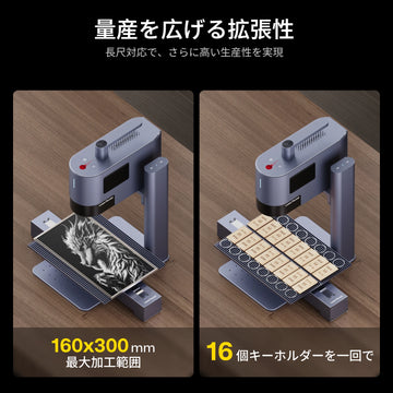 レーザーペッカー LP5 20W スマートデュアルレーザー彫刻機 スライドエクステンションで量産や大範囲彫刻を実現  LaserPecker.JP