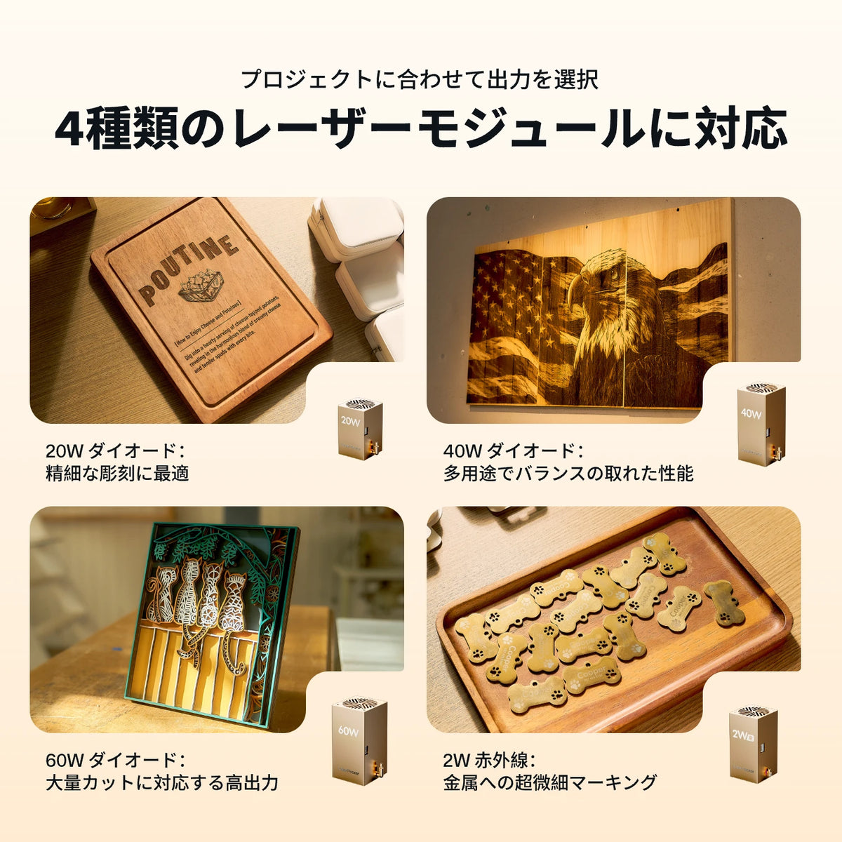 レーザーペッカー LX2 オールインワンレーザーカッター 4種類のレーザーモジュールに対応 - LaserPecker.JP