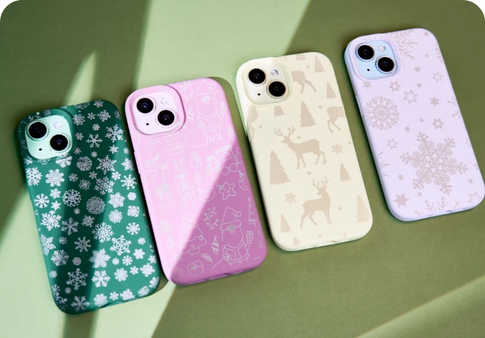 名入れ対応のカスタムスマホケース4種類サンプル