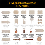木材パッケージ材料キット (190 個) - LaserPecker.JP