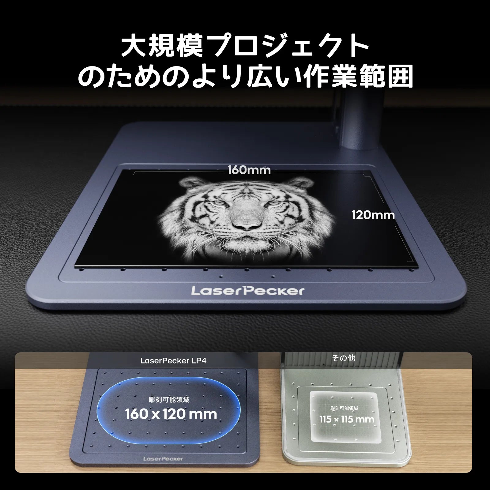 LaserPecker LP4 大規模プロジェクト彫刻台