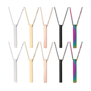 ステンレスバーペンダント付きネックレス（10個入り） - LaserPecker.JP