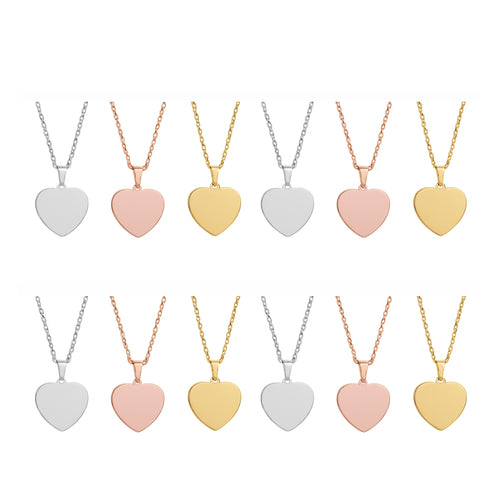 ハート型ステンレスペンダント (12個入り) - LaserPecker.JP