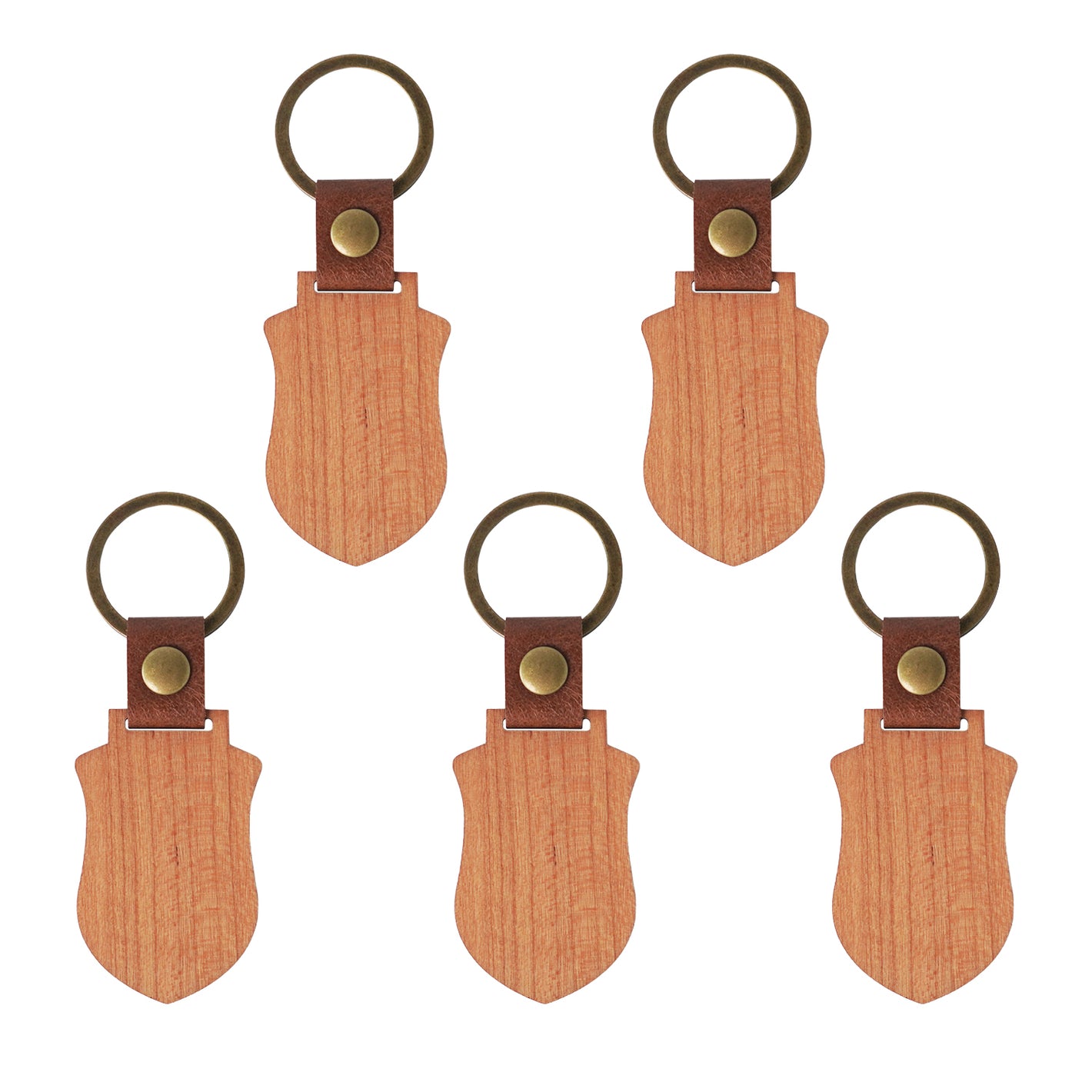 Shield-shaped wooden key holder (5 pieces)