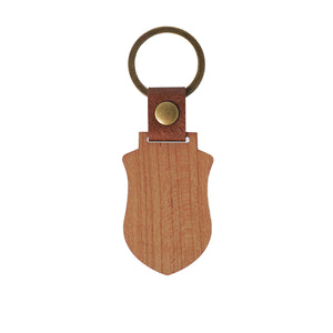 盾型木製キーホルダー（10個入り/20個入り）- LaserPecker.JP