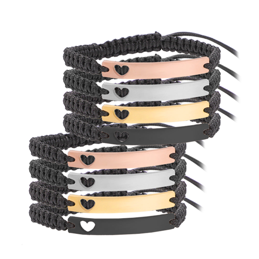 Stainless Steel Braided Bracelet (8 pieces)